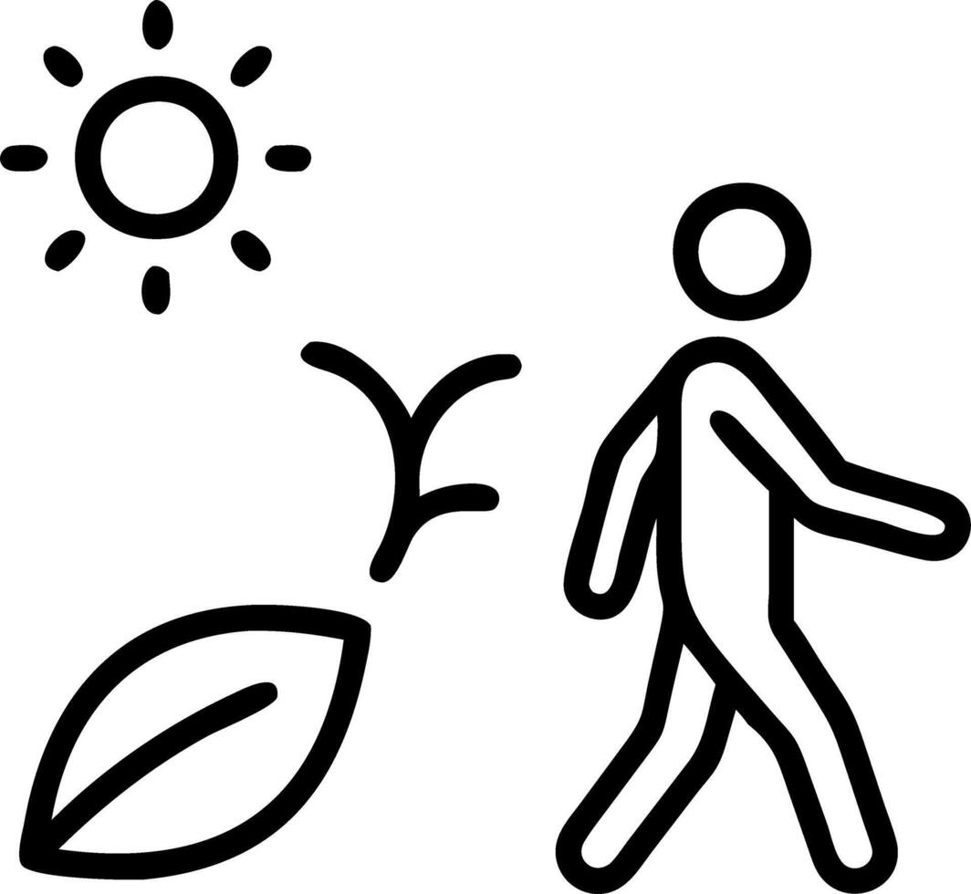 wellness mindful walking slow steps steady breaths focused senses nature whispers grounded awareness vector