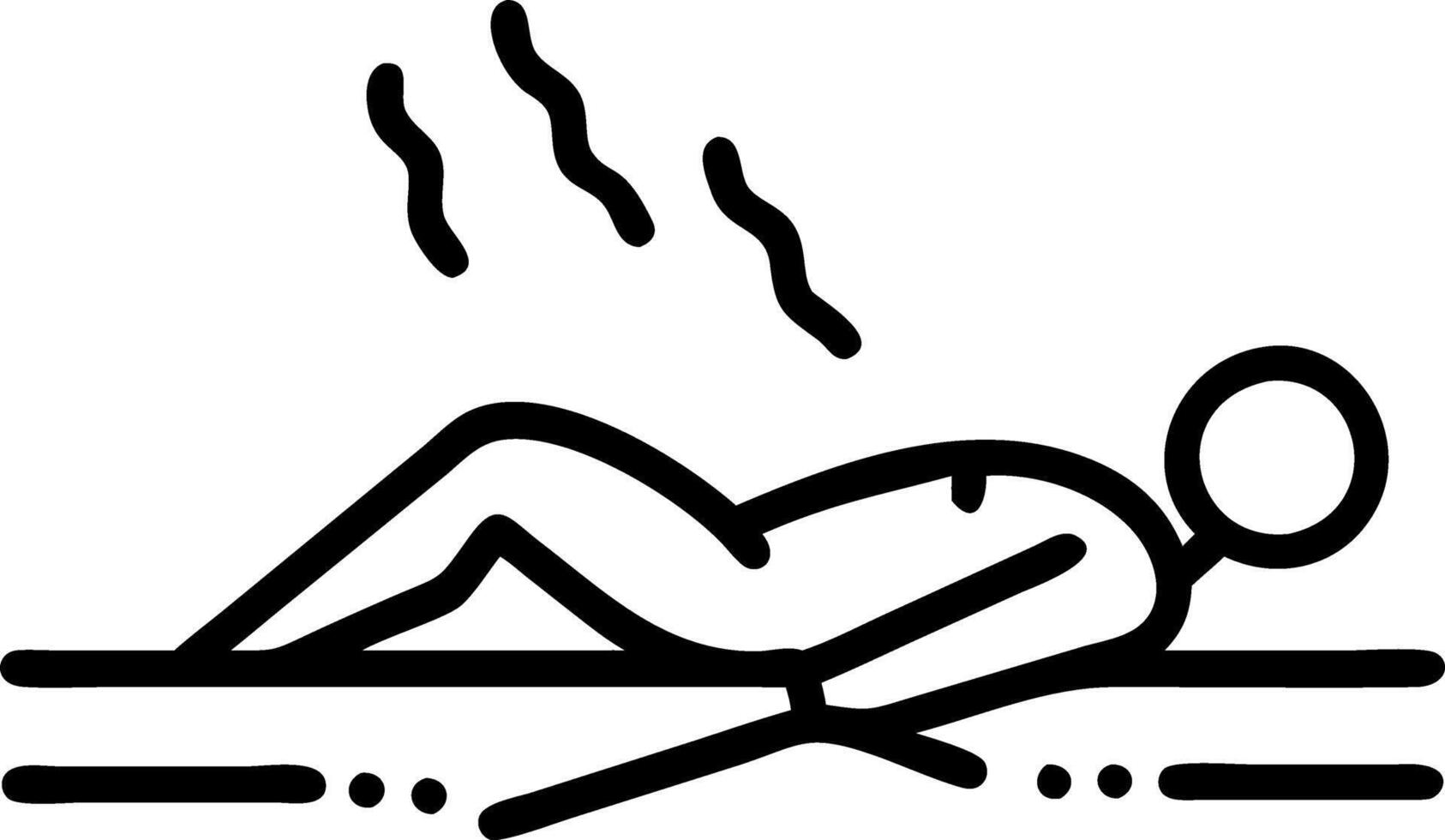 Wanderer lies green expanse blade tips tickle flank chest relaxes pastel horizon hum low stable hush vector