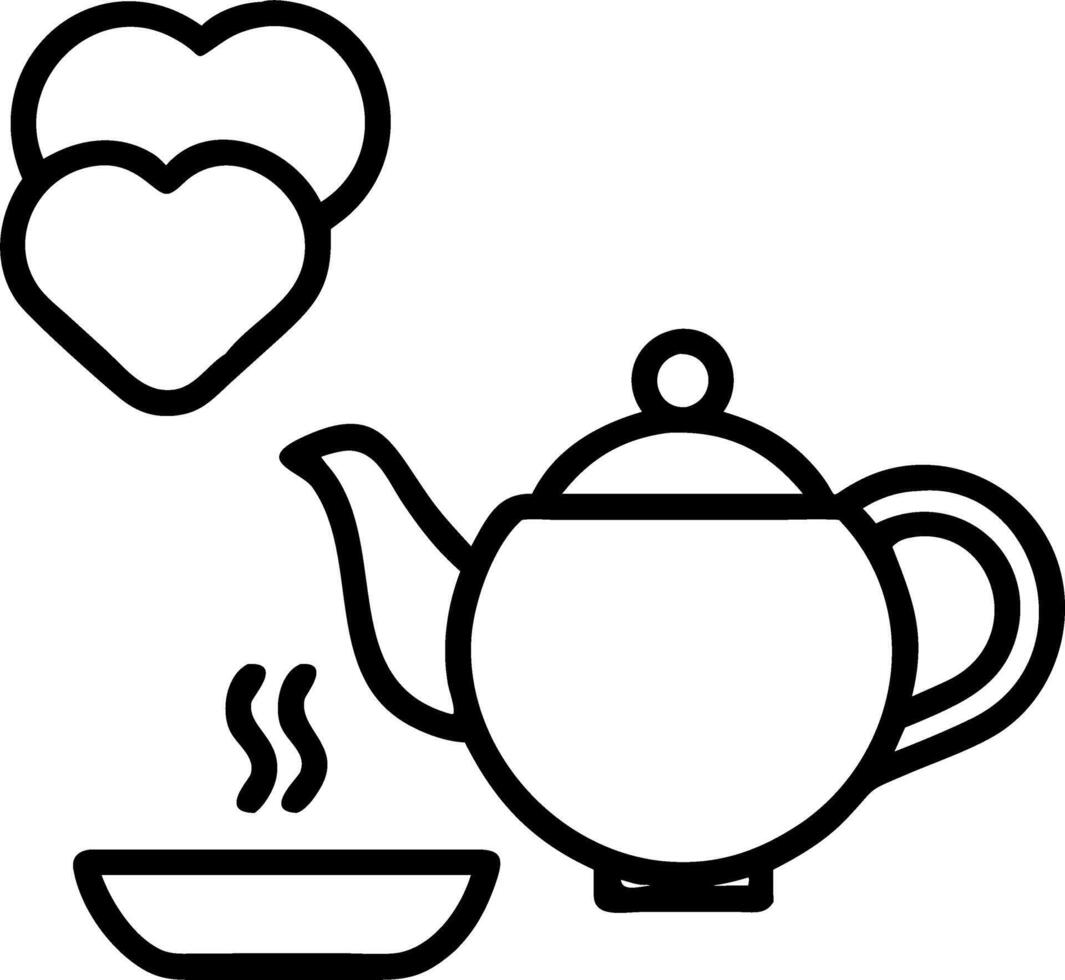 valentine tea ceremony vector