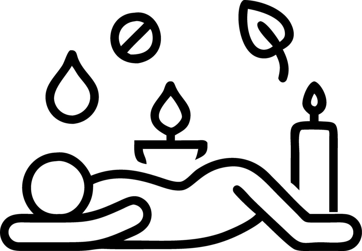 Valentine spa treatments set in candlelit room rose petals scattered soothing scents floating vector