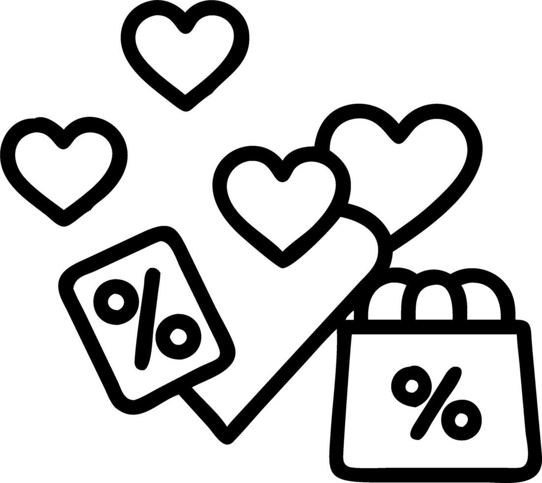 valentine special discounts shown vivid signage charming fonts subtle hearts enticing deals vector