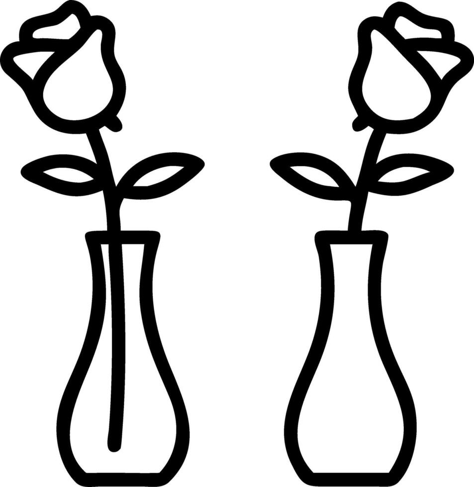 Valentine rose arrangements placed in elegant vases lush petals gentle light warm romantic aura vector