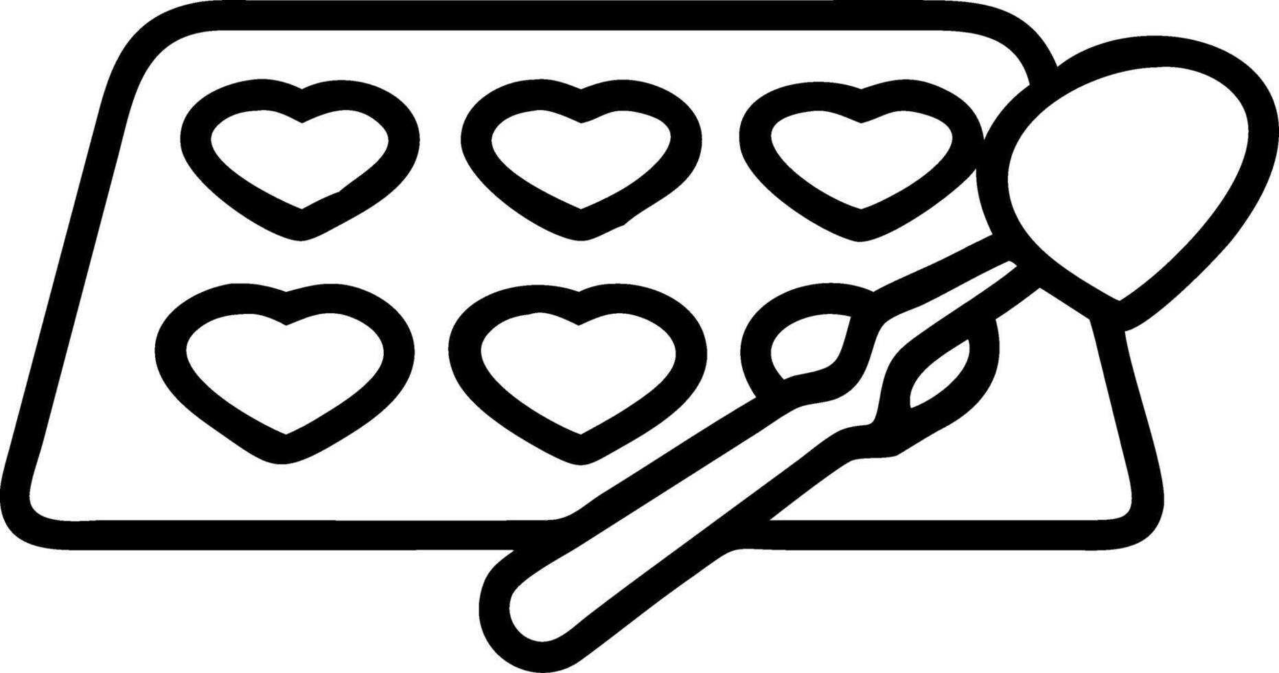 valentine heart cookies vector