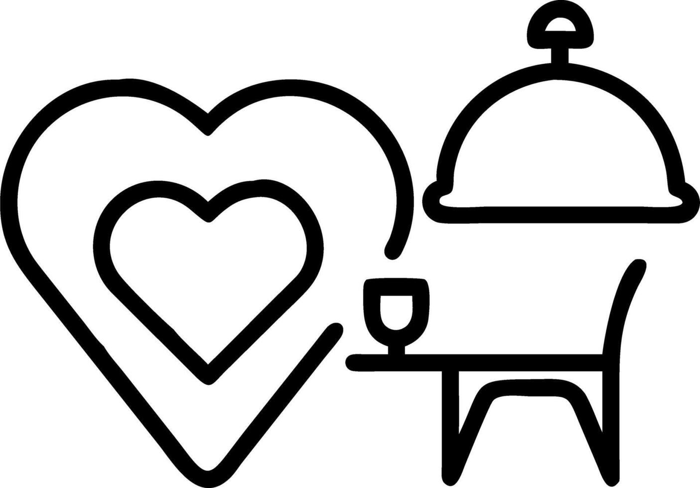 valentine dinner reservations vector