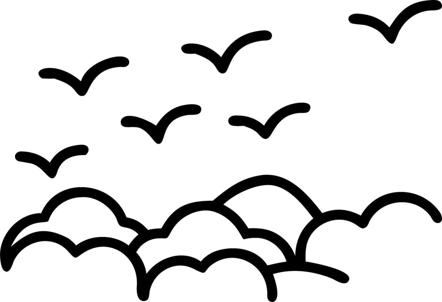 Sky wildlife silhouette distant birds enhancing serene corporate background vector