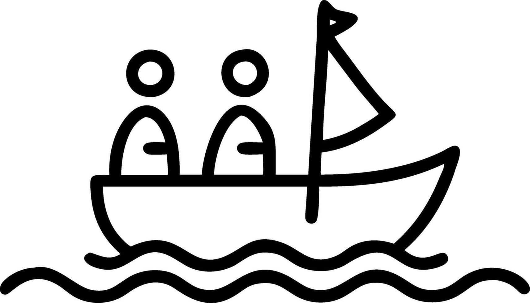 seascape and waves and sailing vector