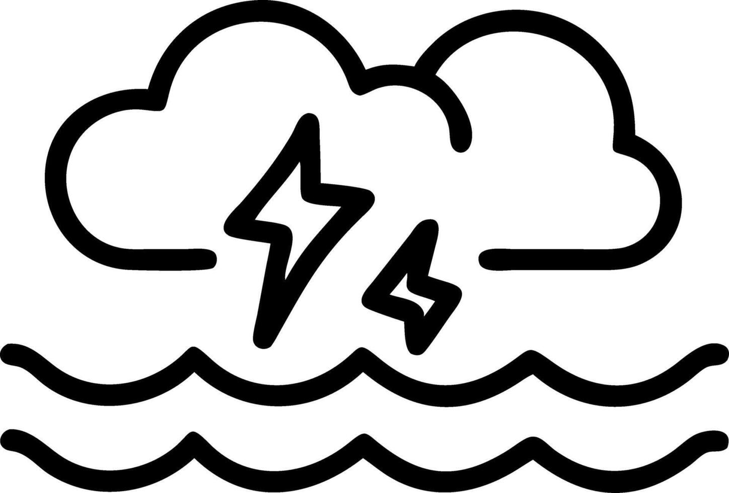 seascape and waves and storm vector