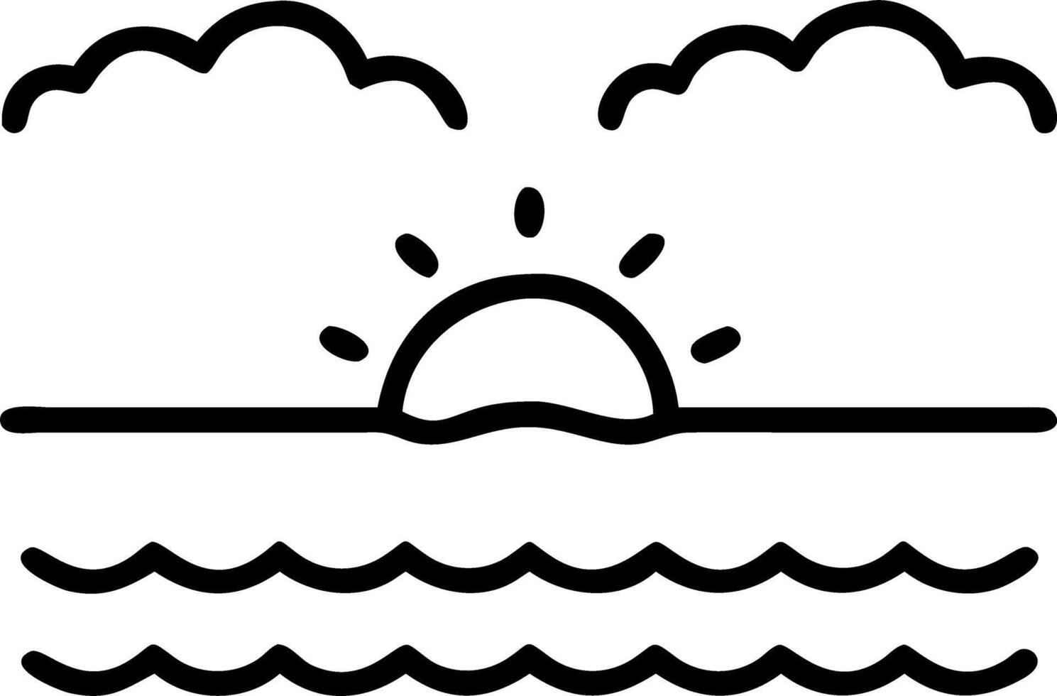 seascape and water and calm vector
