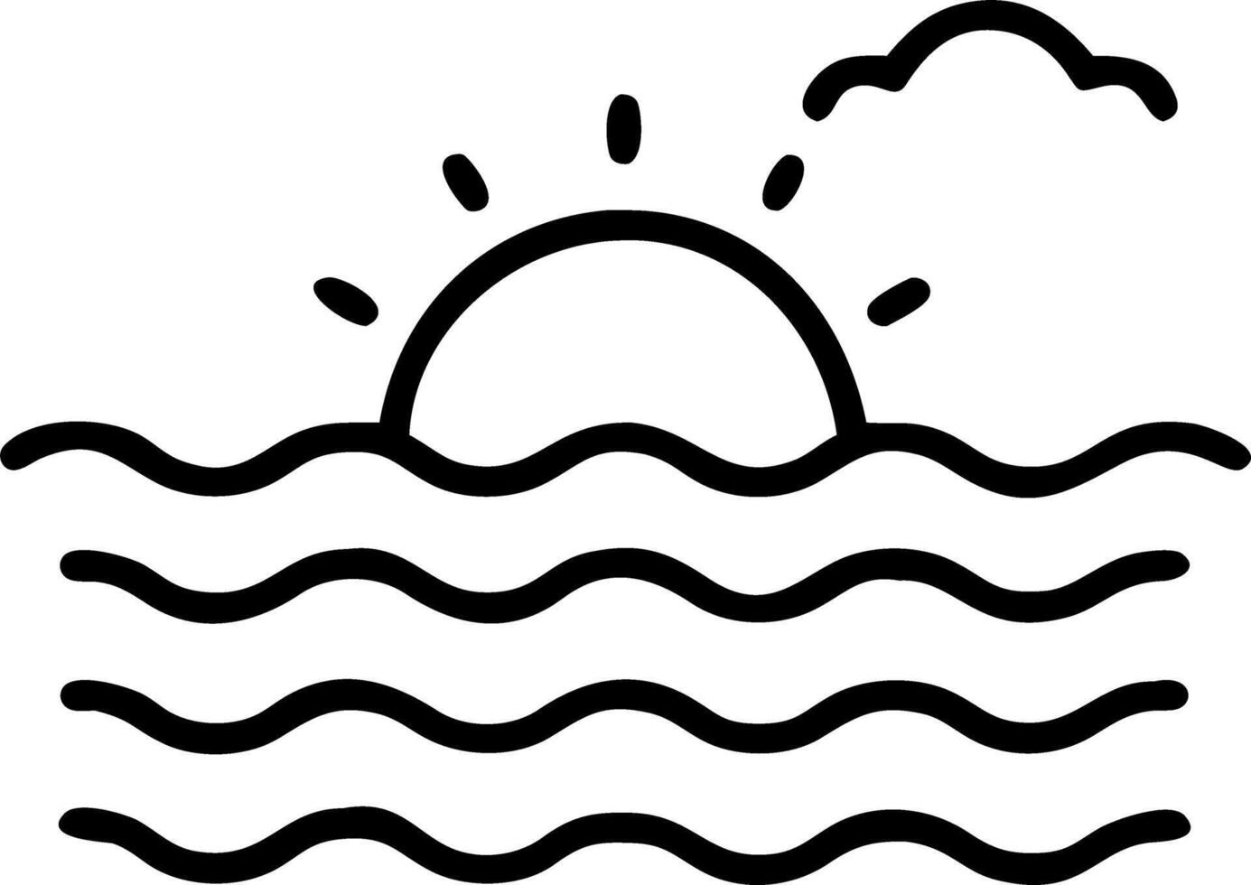 seascape and sky and tranquility vector
