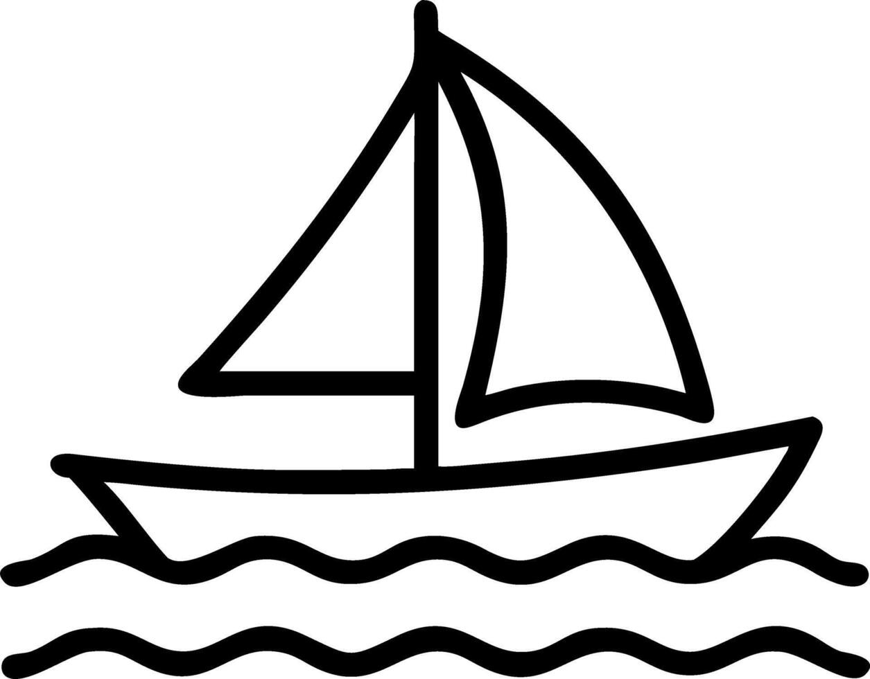 seascape and sky and sailing vector