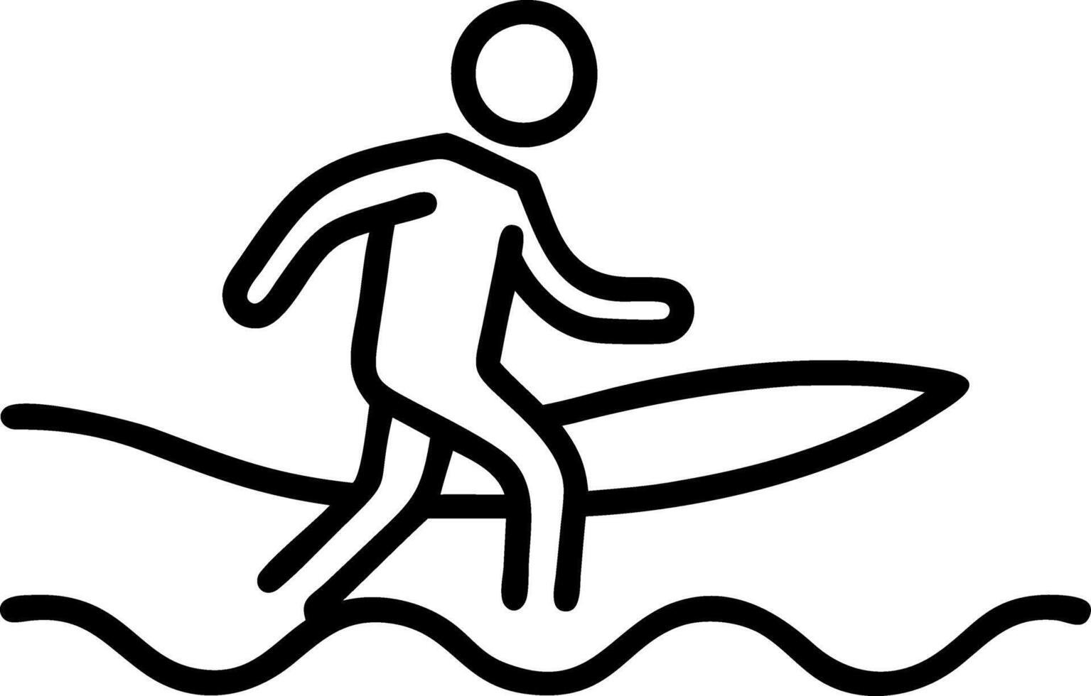 seascape and horizon and surf vector