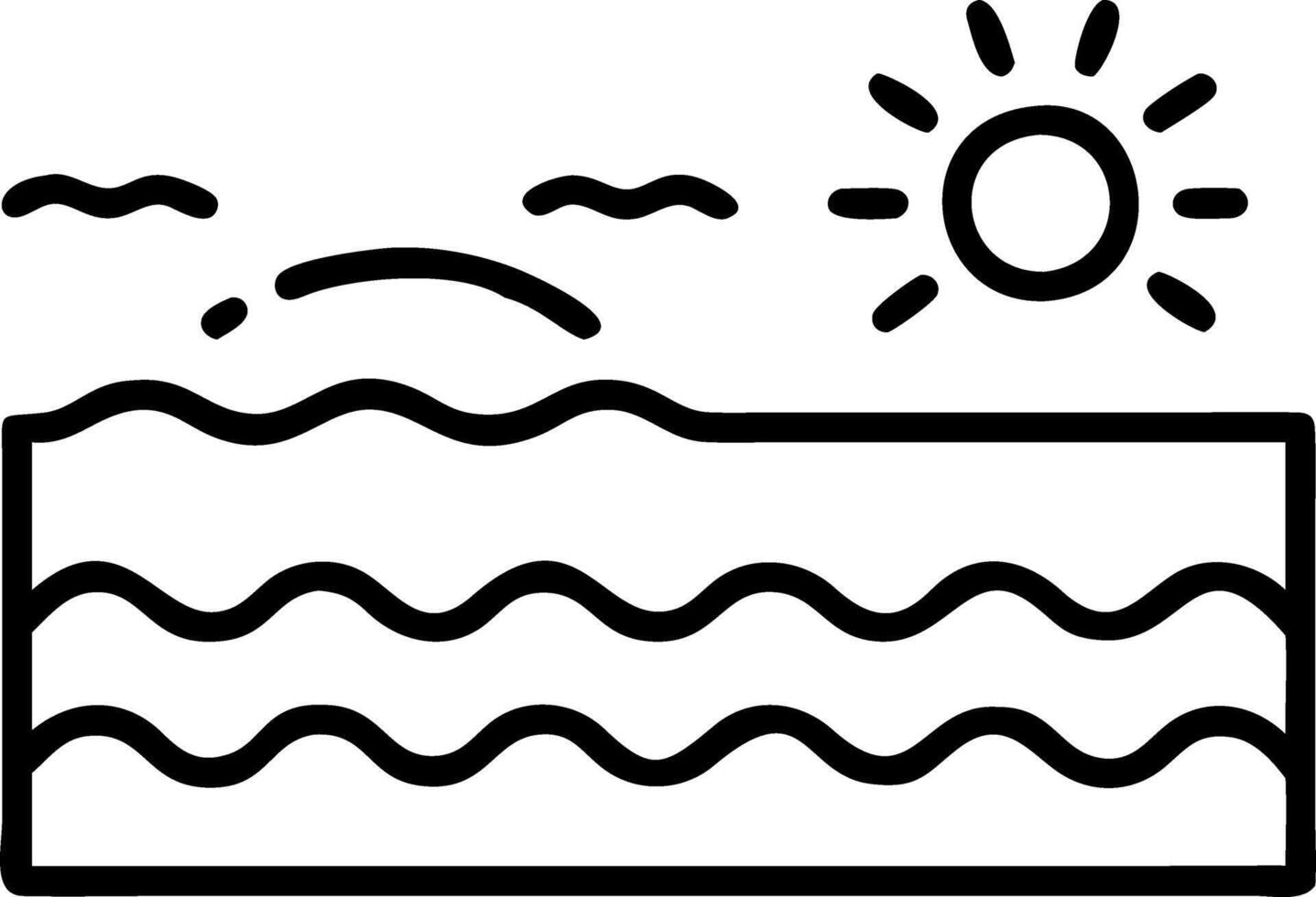 seascape and beach and blue vector