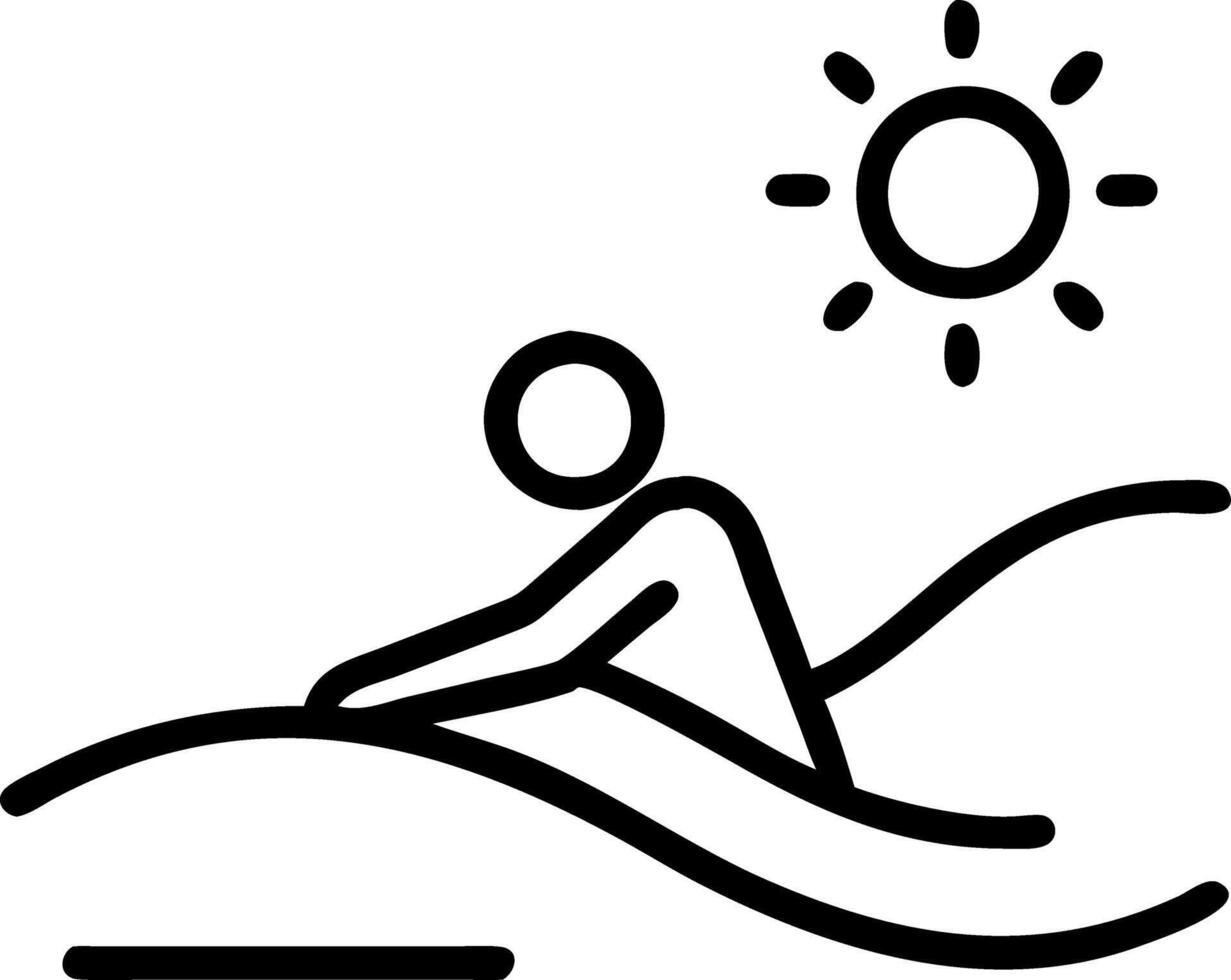 Seafarer reclines dune crest orange orb sinks chest relaxes gentle fade saturates tissue mild hush hums vector