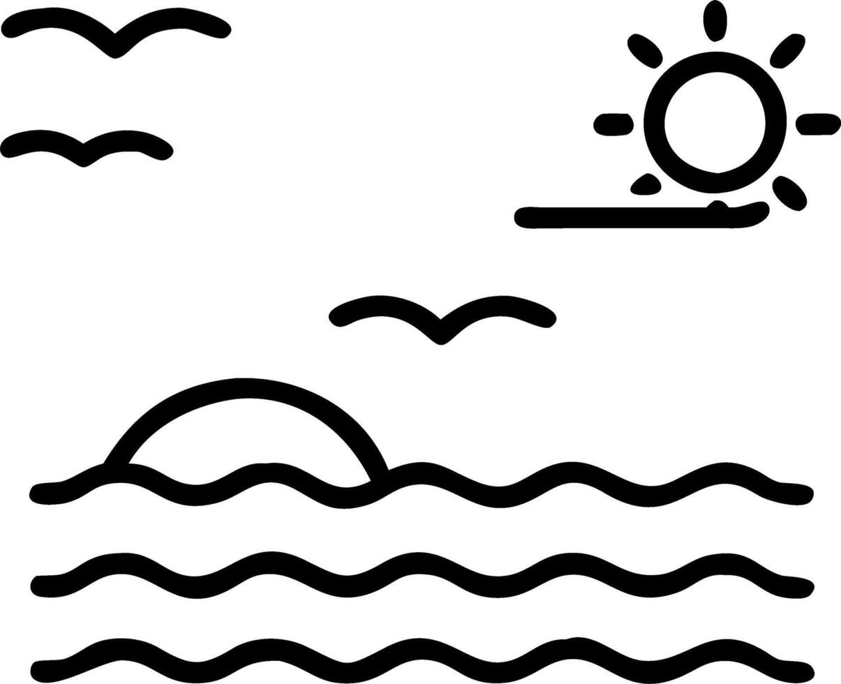seascape and beach and calm vector
