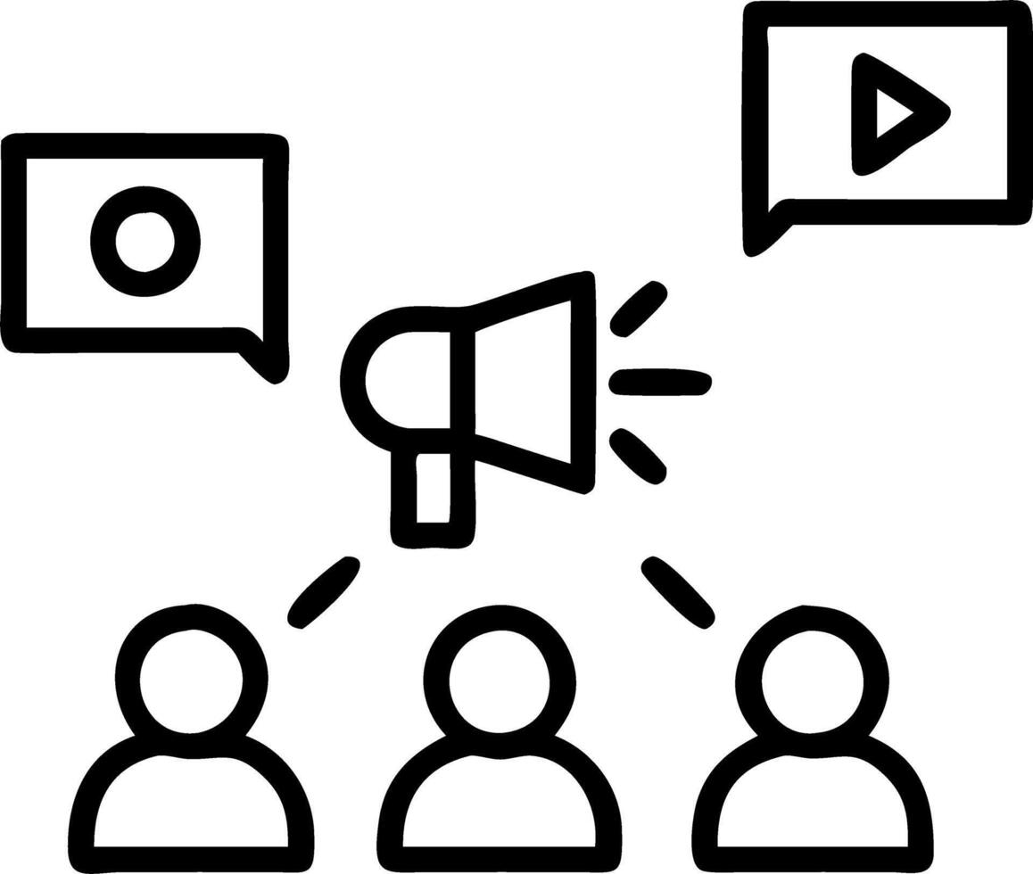sale and marketing and strategy and targeting vector