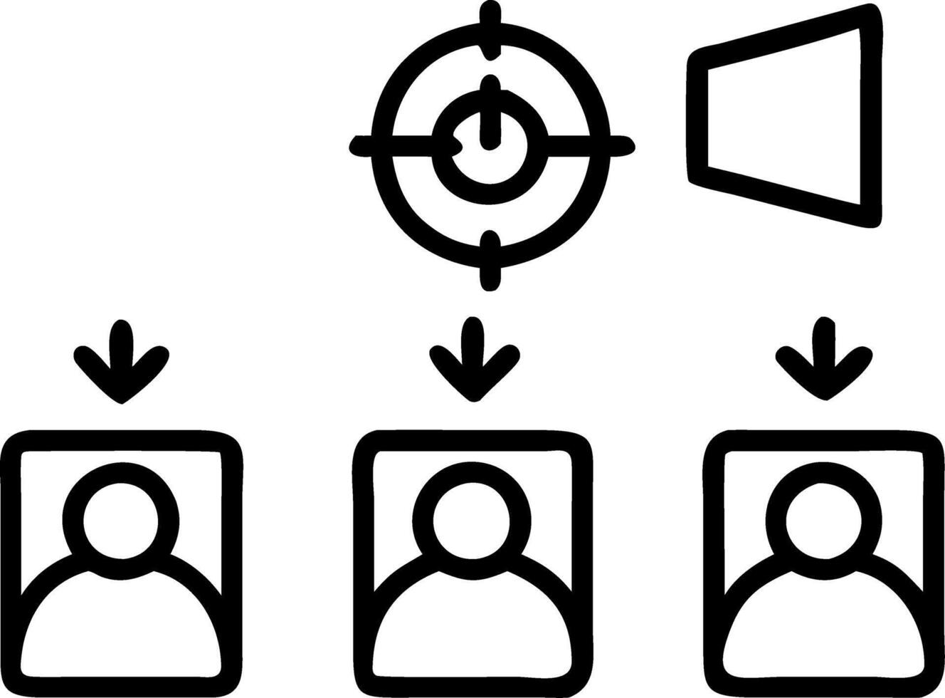 sale and marketing and sales and targeting vector