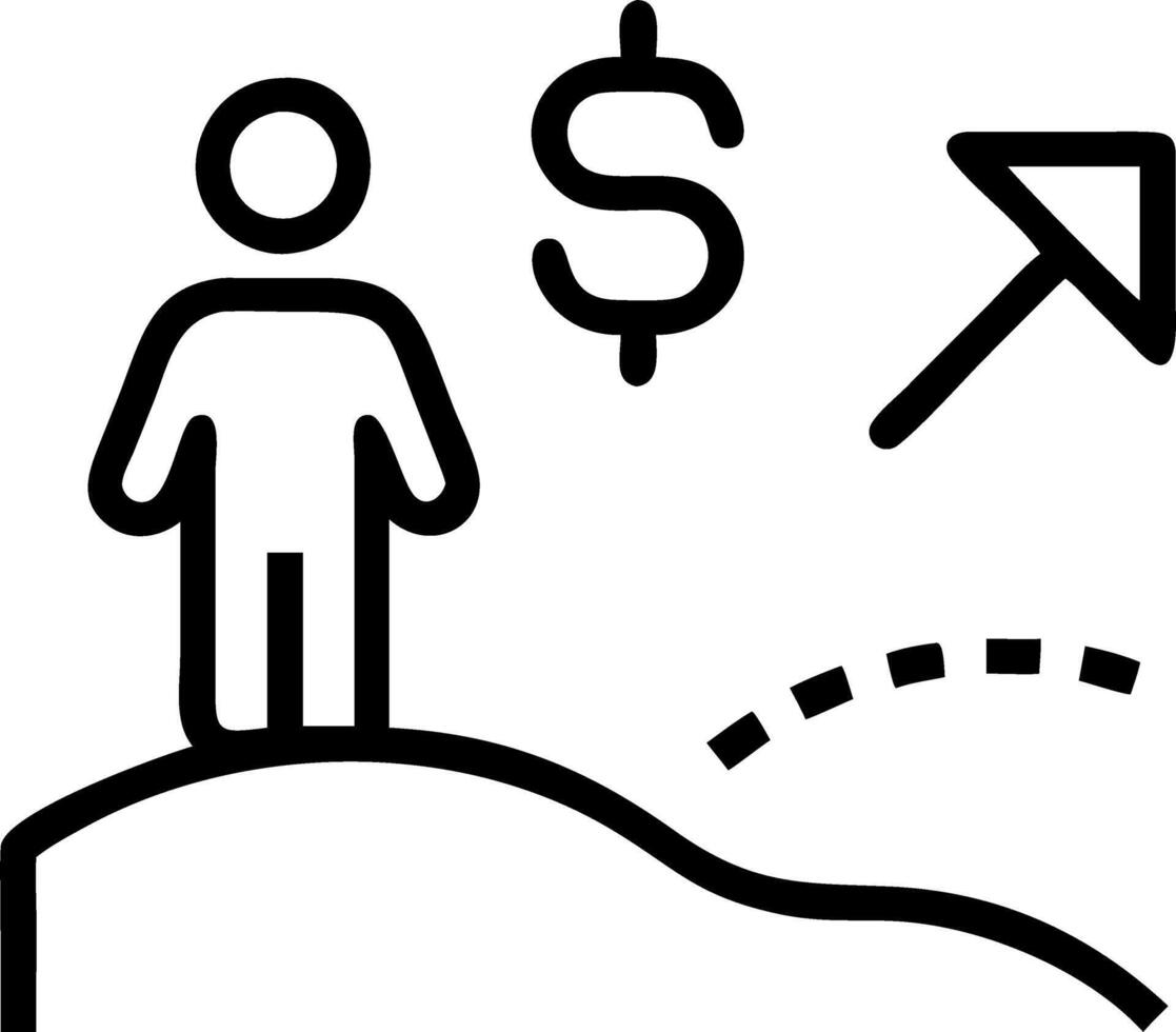 Role play investor stands sparse horizon selecting monthly dividends ensuring steady income drip evolving vector