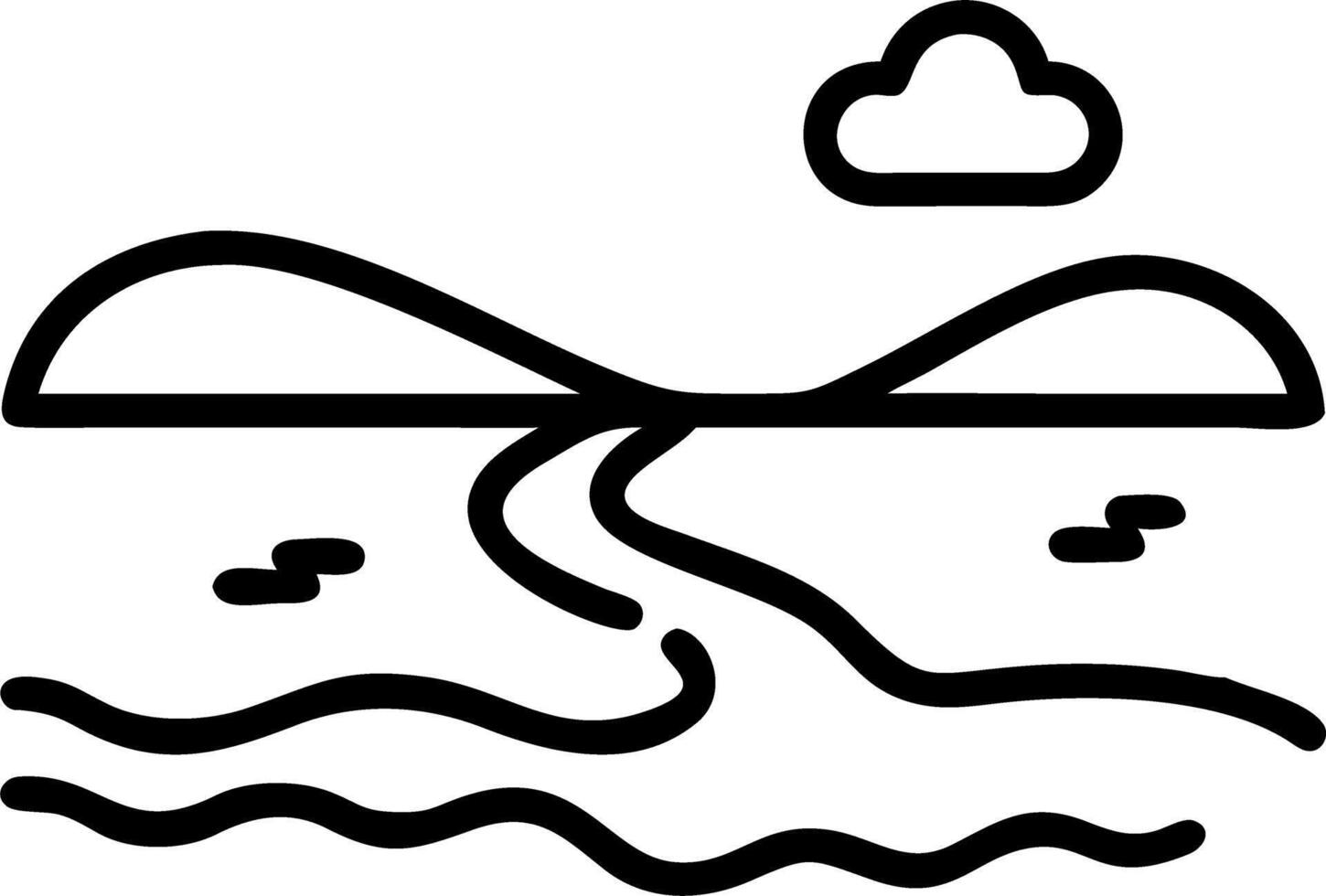 Relaxed riverside setting gentle flow calm surface ready brand insertion vector