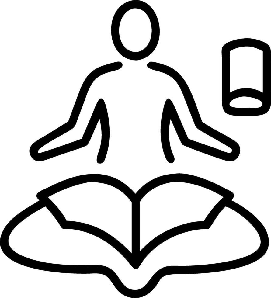 relax meditative reading vector