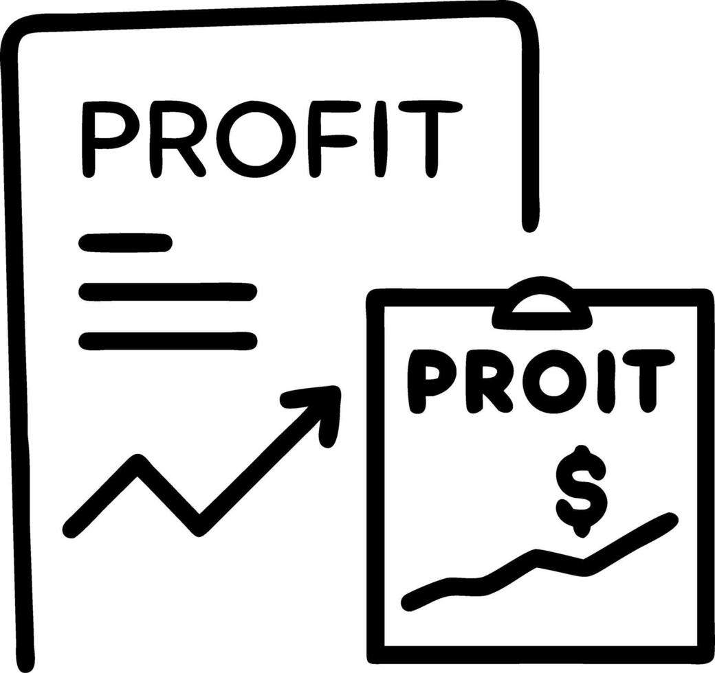 profit and loss and revenue and growth vector