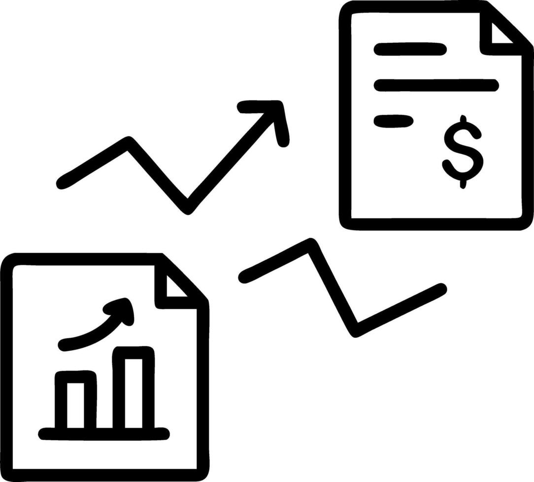 profit and loss and analysis and growth vector