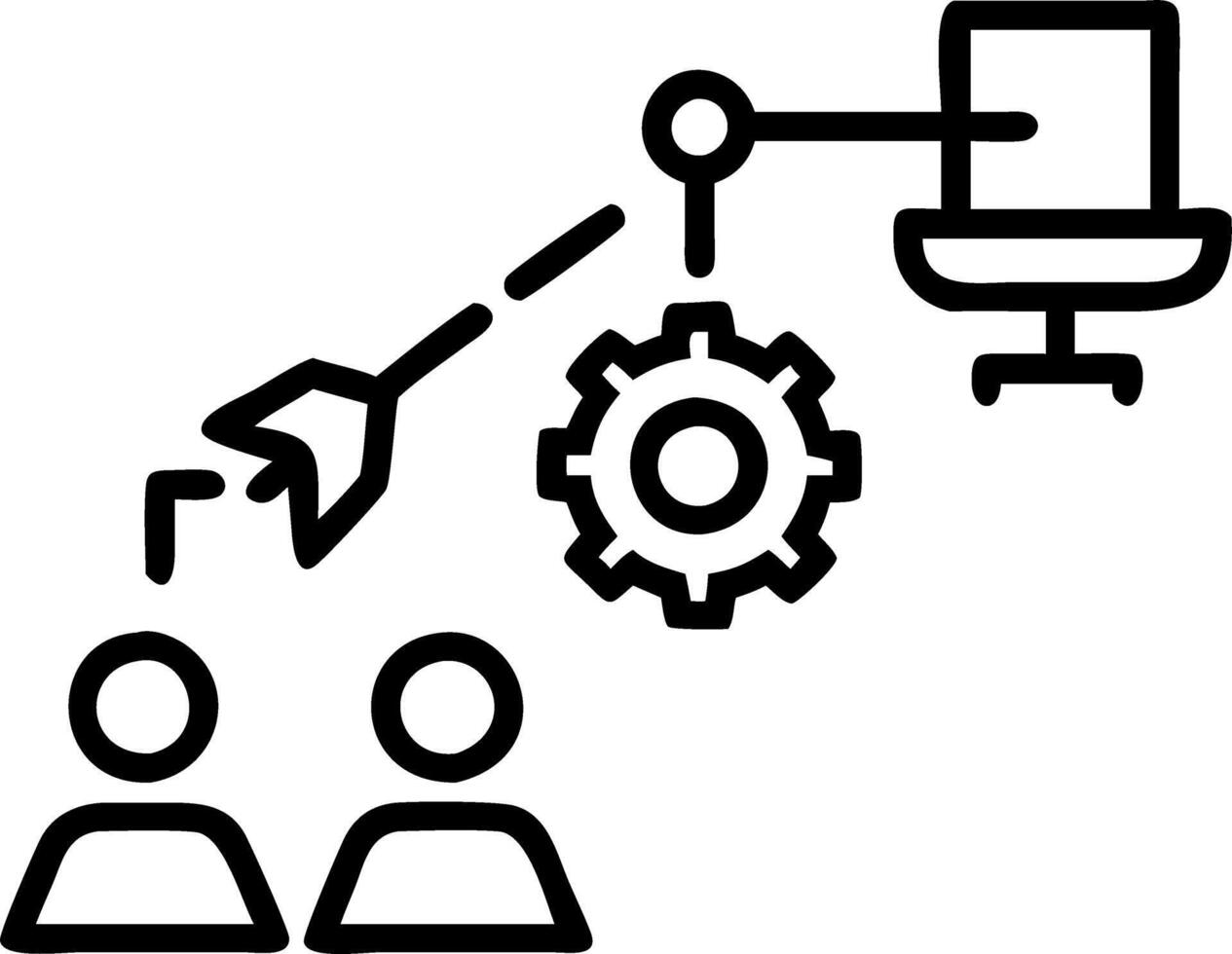 productivity and achievement and automation vector