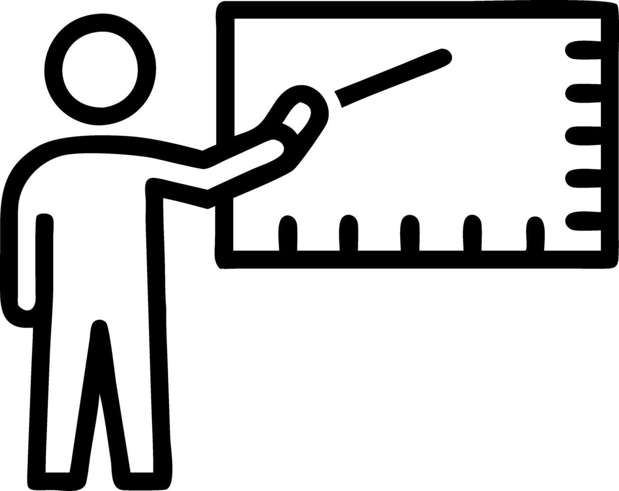 Leader studies metric board crisp arcs glow chest eases mild hum drifts marrow route fresh ideas vector