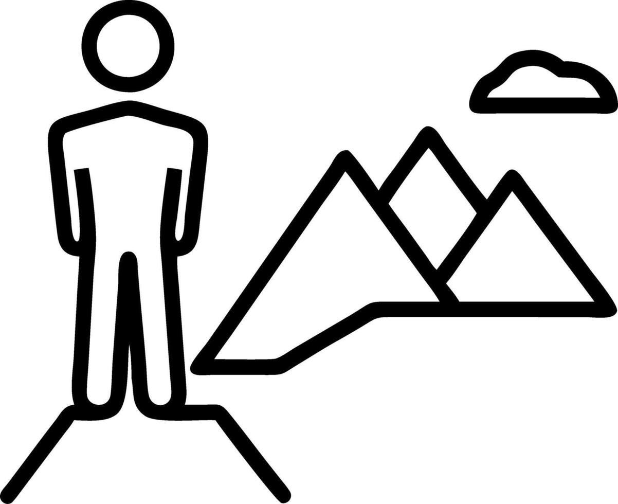 landscape and valley and viewpoint vector