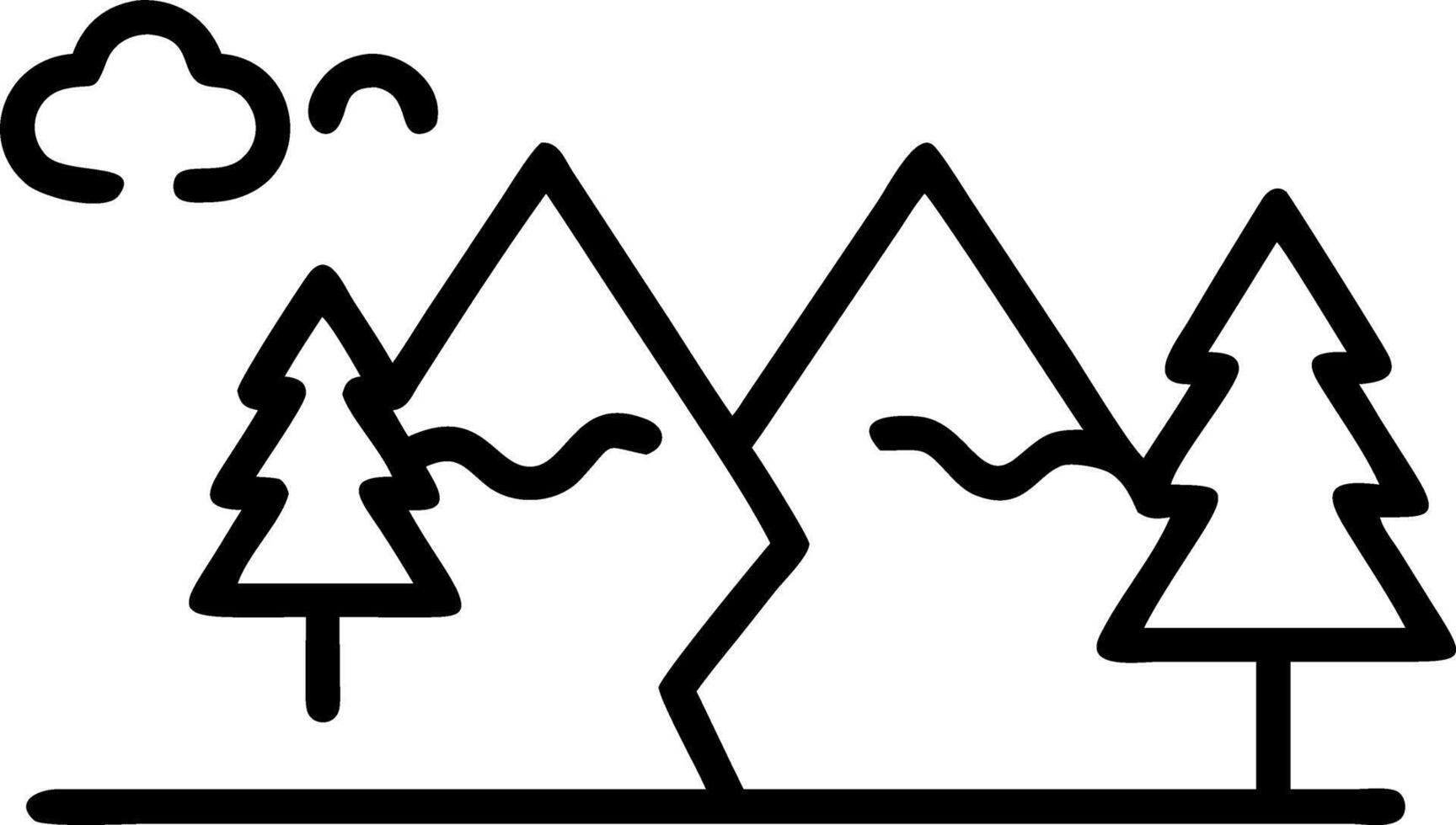 landscape and trees and terrain vector