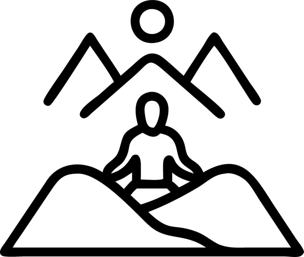 landscape and mountains and tranquility vector