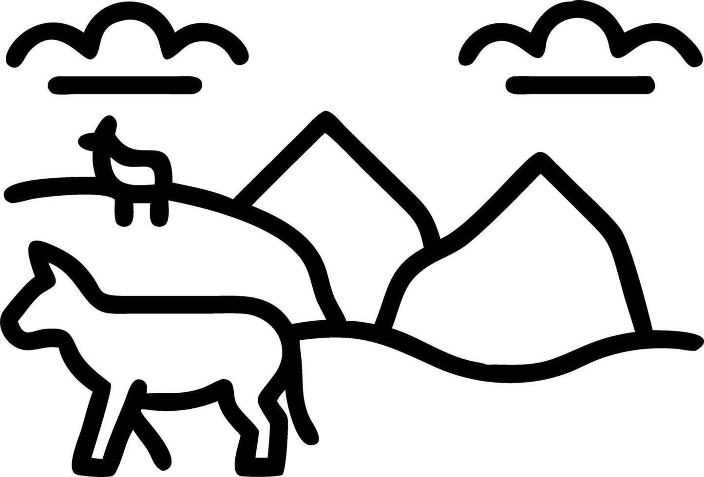 landscape and meadow and wildlife vector
