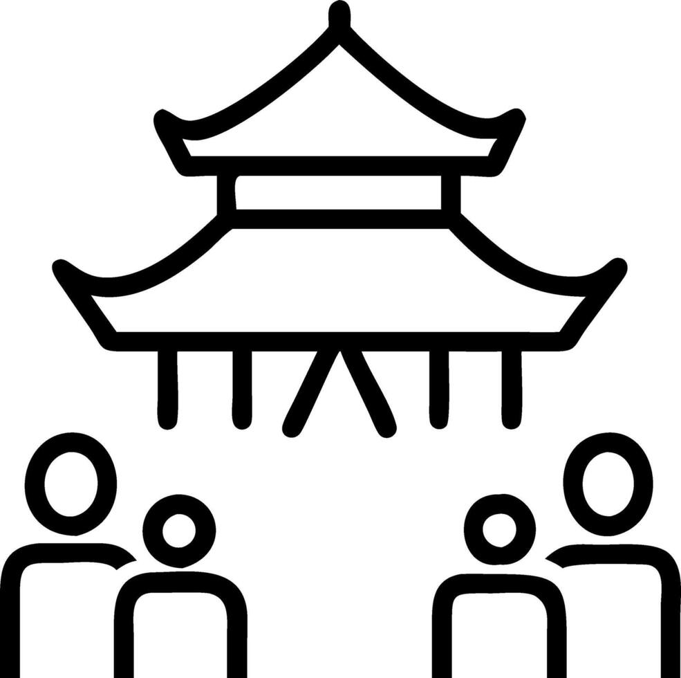 japan and history and temples vector