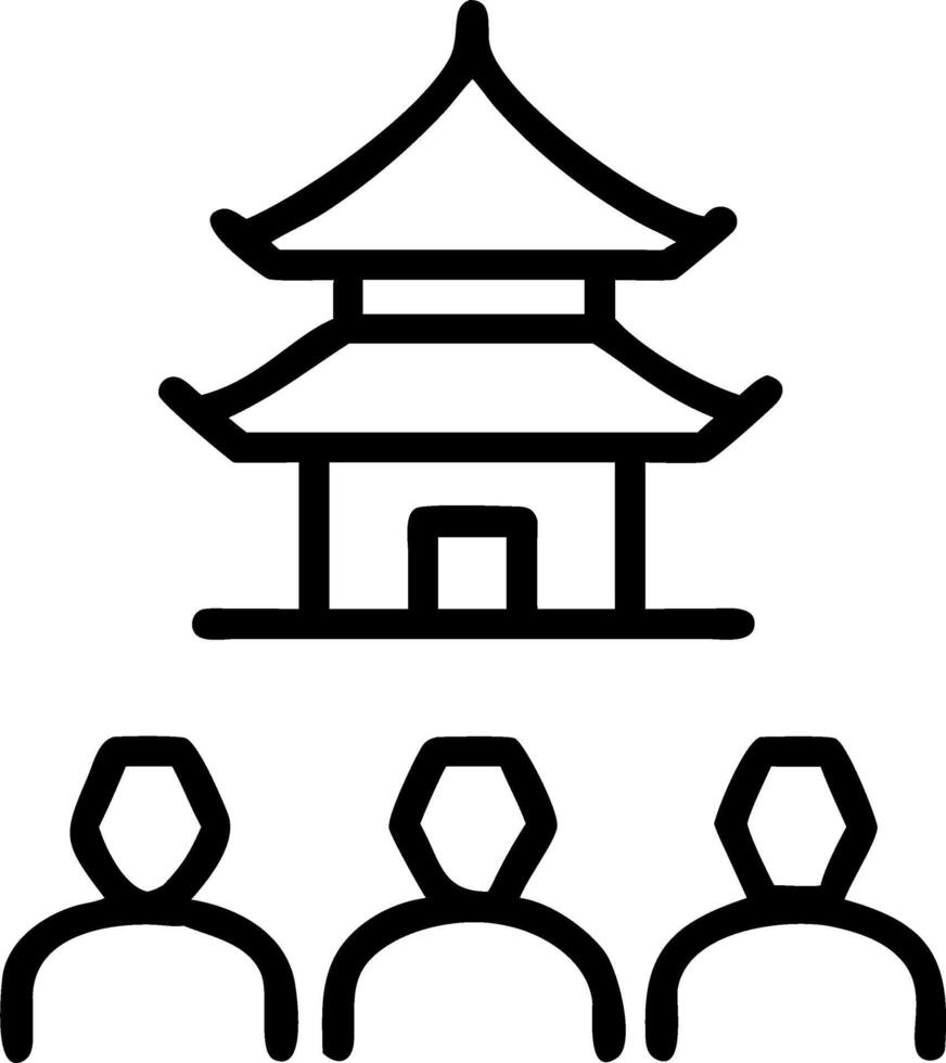 japan and history and temples Set 2 vector