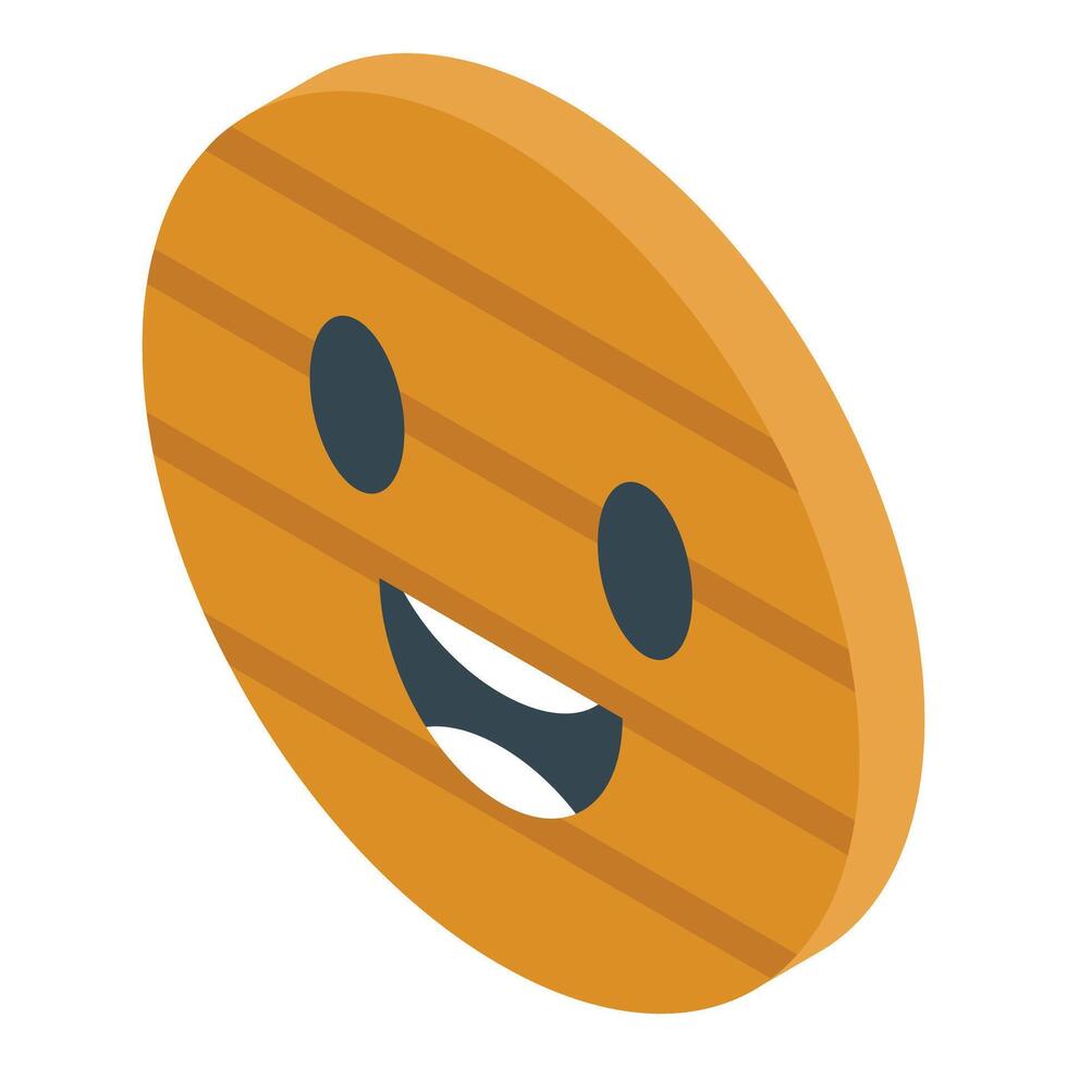 Grilled food with smiling face expressing happiness and joy vector