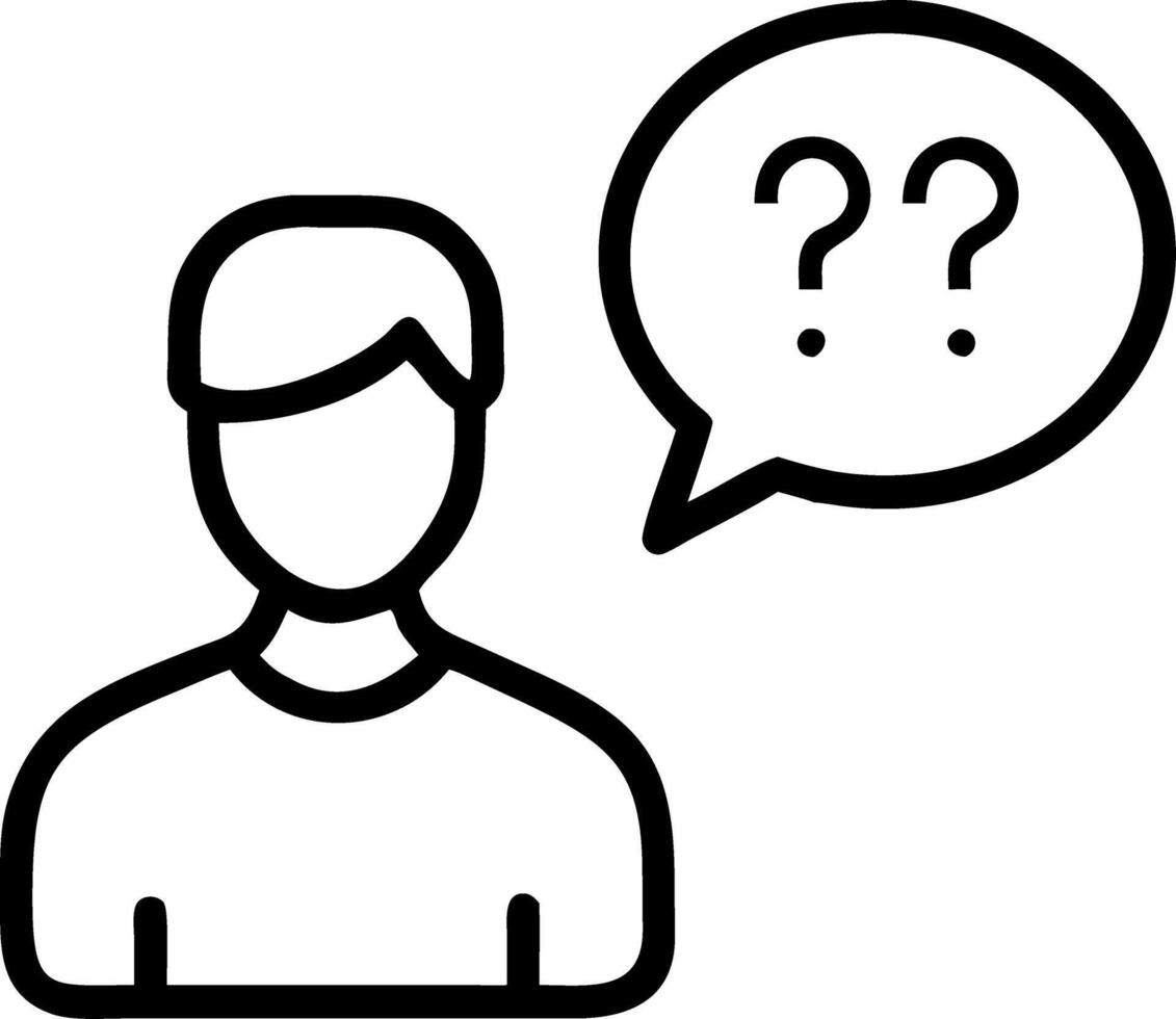 interview and questions and strategy vector