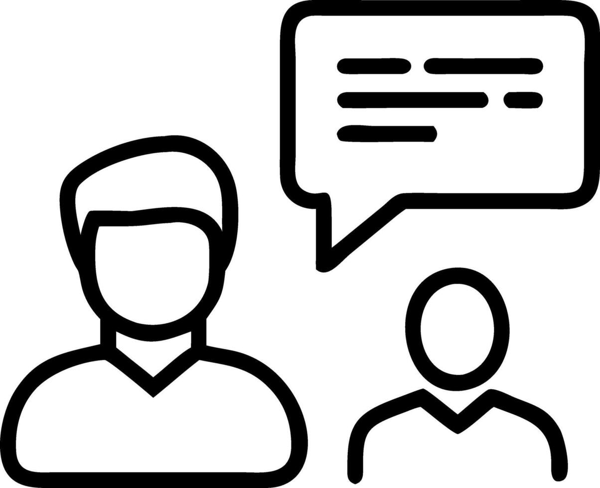 interview and questions and communication vector