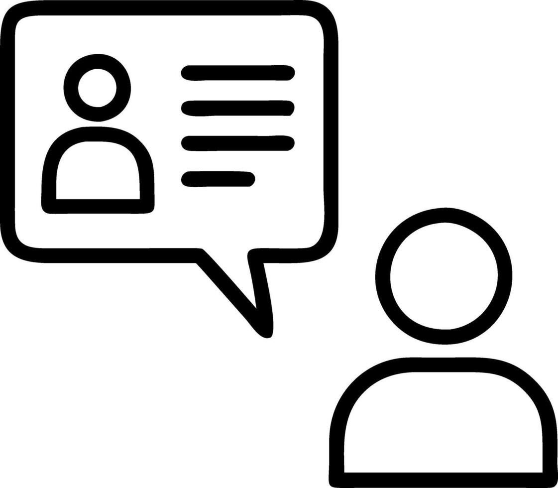 interview and preparation and communication vector
