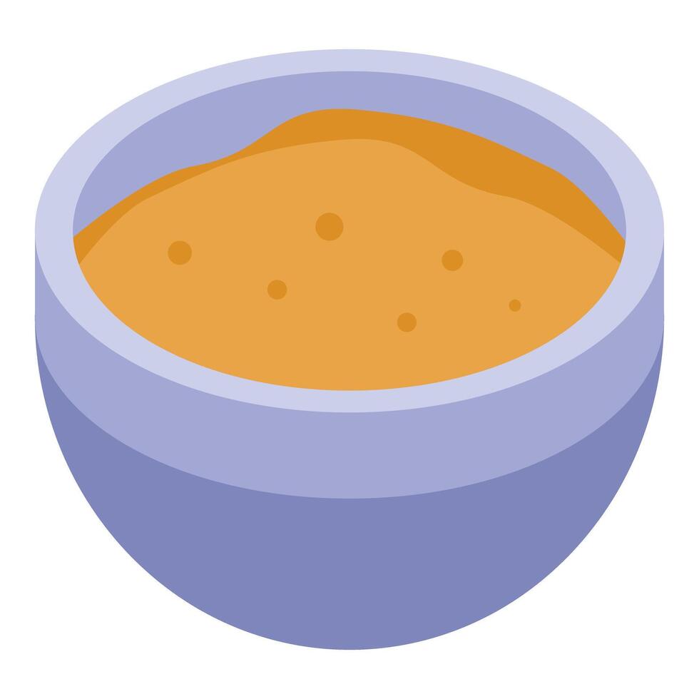 Bowl containing fresh mustard paste ready for cooking vector