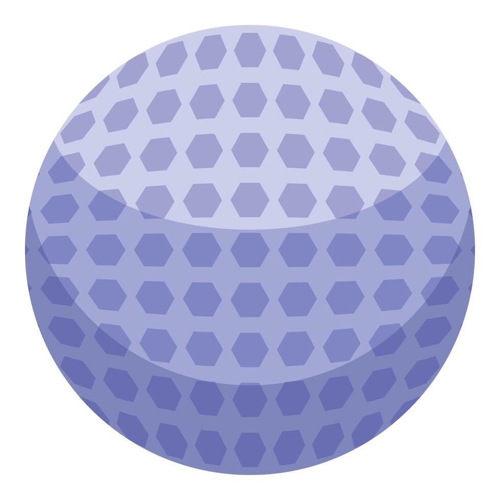 Golf ball sphere showing hexagonal dimples pattern for aerodynamics vector