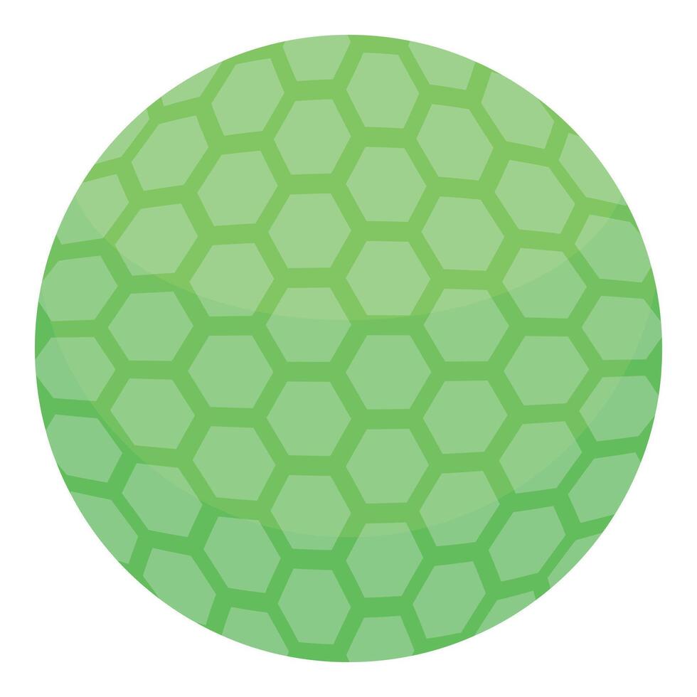 Green sphere showing hexagonal pattern creating textured surface vector