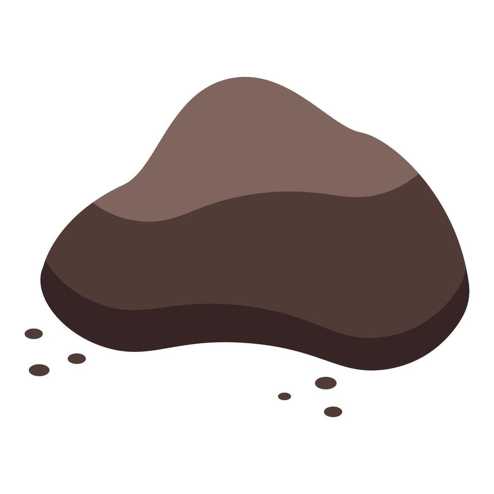 Ground coffee beans forming small mountain with scattered granules vector