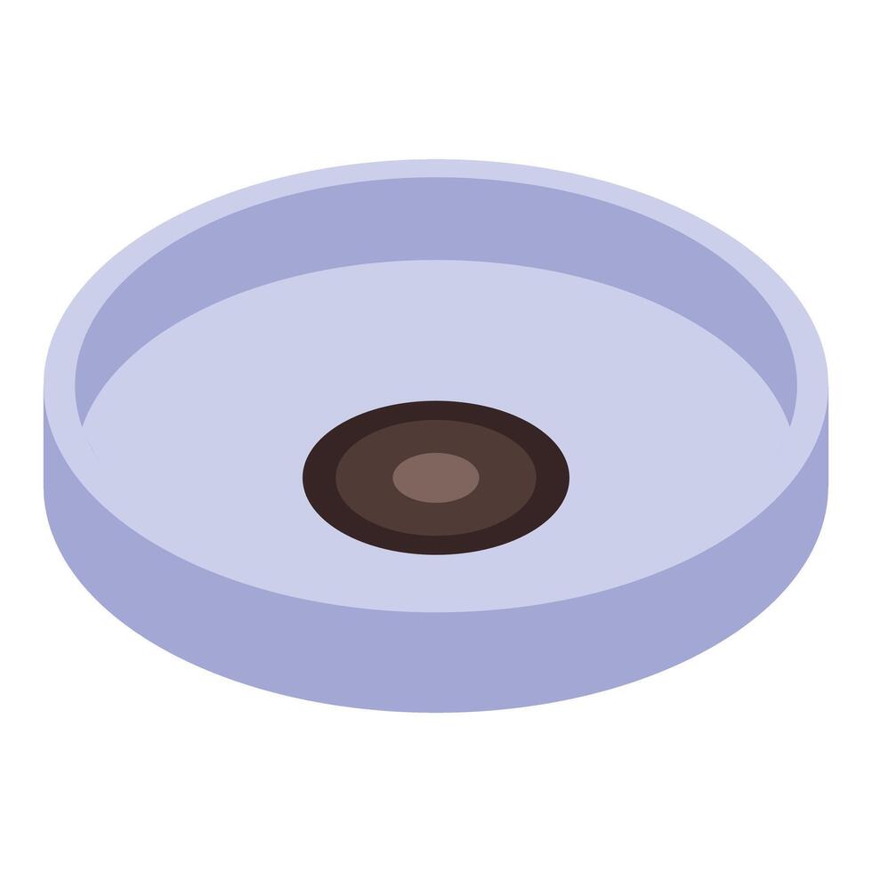 Petri dish with bacteria culture growing in laboratory setting vector