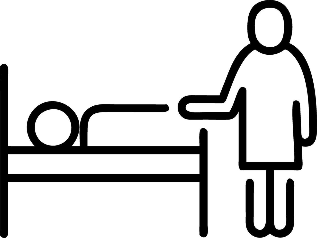 hospital environment patient safety measures guardrails clear signs protective gear sterile linens minimal falls no errors trust grows sturdy care vector