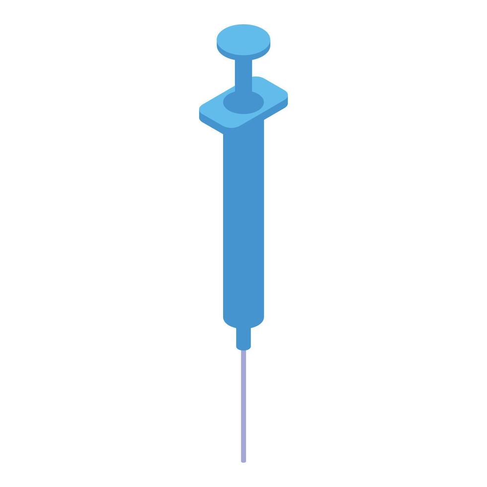Chemical pipette dispensing liquid for scientific experiment isometric icon vector