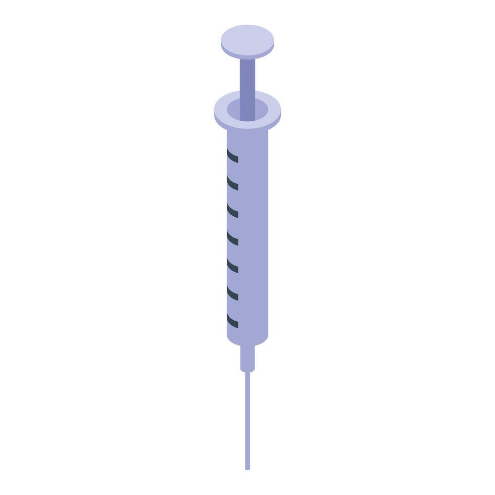 Medical syringe showing empty cylinder and plunger for injecting medicine vector