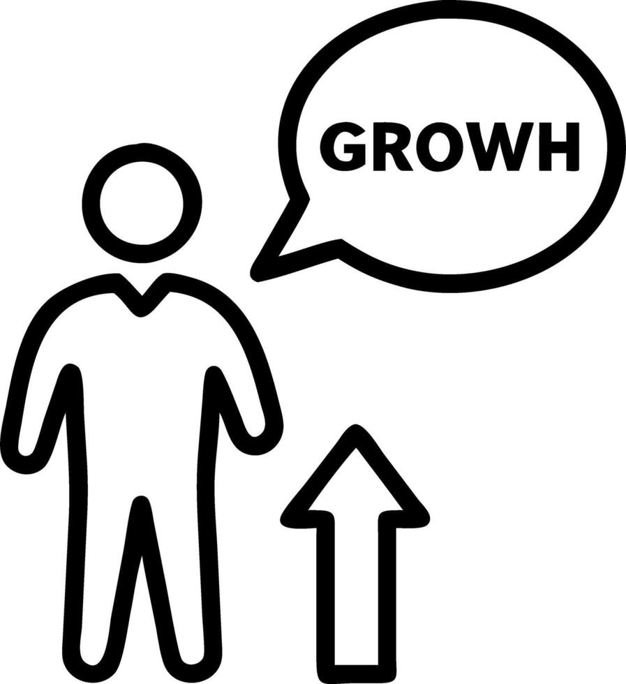growth mindset and skills and success vector