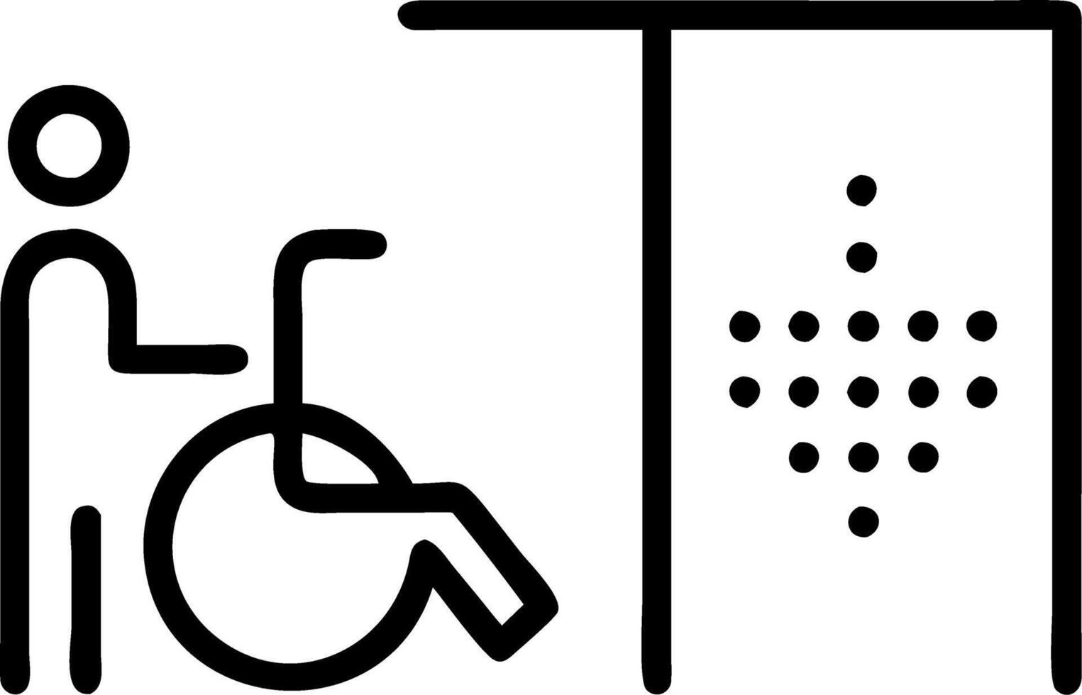 hospital environment accessibility ramps wide doors braille signs adjustable counters smooth transit inclusive design universal reach vector
