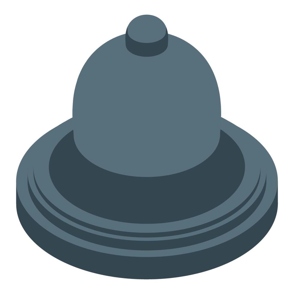 Reception service bell ringing for attention in hotel lobby vector