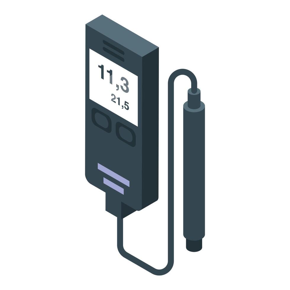 Digital thermometer showing temperature and humidity levels vector