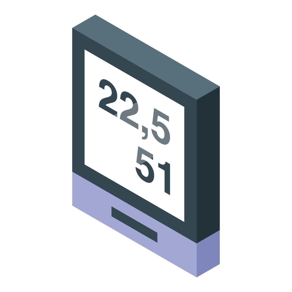 Digital photo frame displaying images with temperature and humidity vector